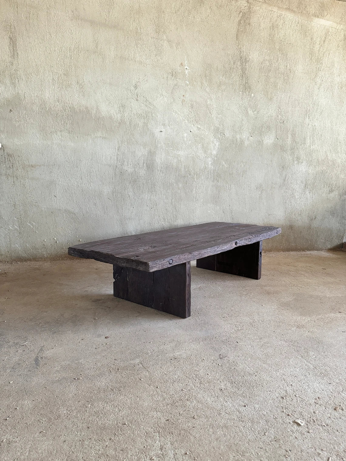 Rustic Low Wood Coffee Table • Living Room Handmade Furniture