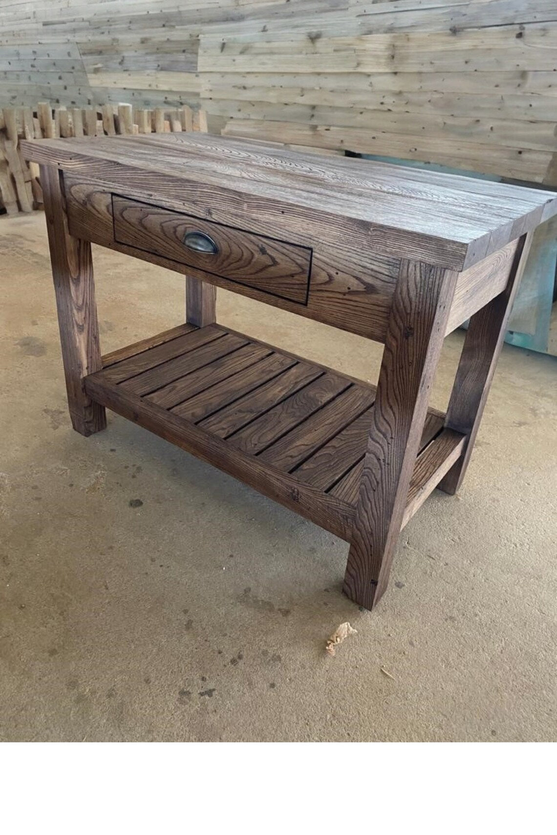 Reclaimed Wood Bathroom Vanity With Drawers • Makeup Vanity