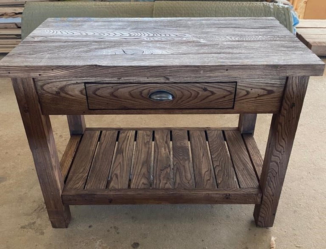 Reclaimed Wood Bathroom Vanity With Drawers • Makeup Vanity