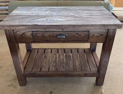 Reclaimed Wood Bathroom Vanity With Drawers • Makeup Vanity