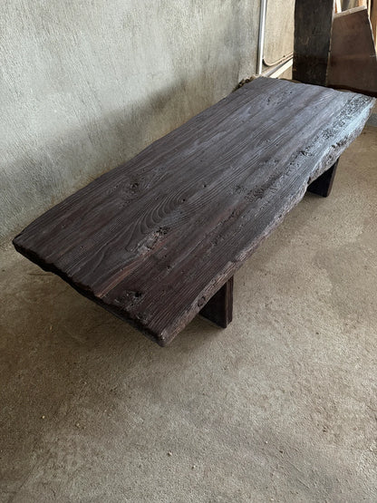 Rustic Low Wood Coffee Table • Living Room Handmade Furniture