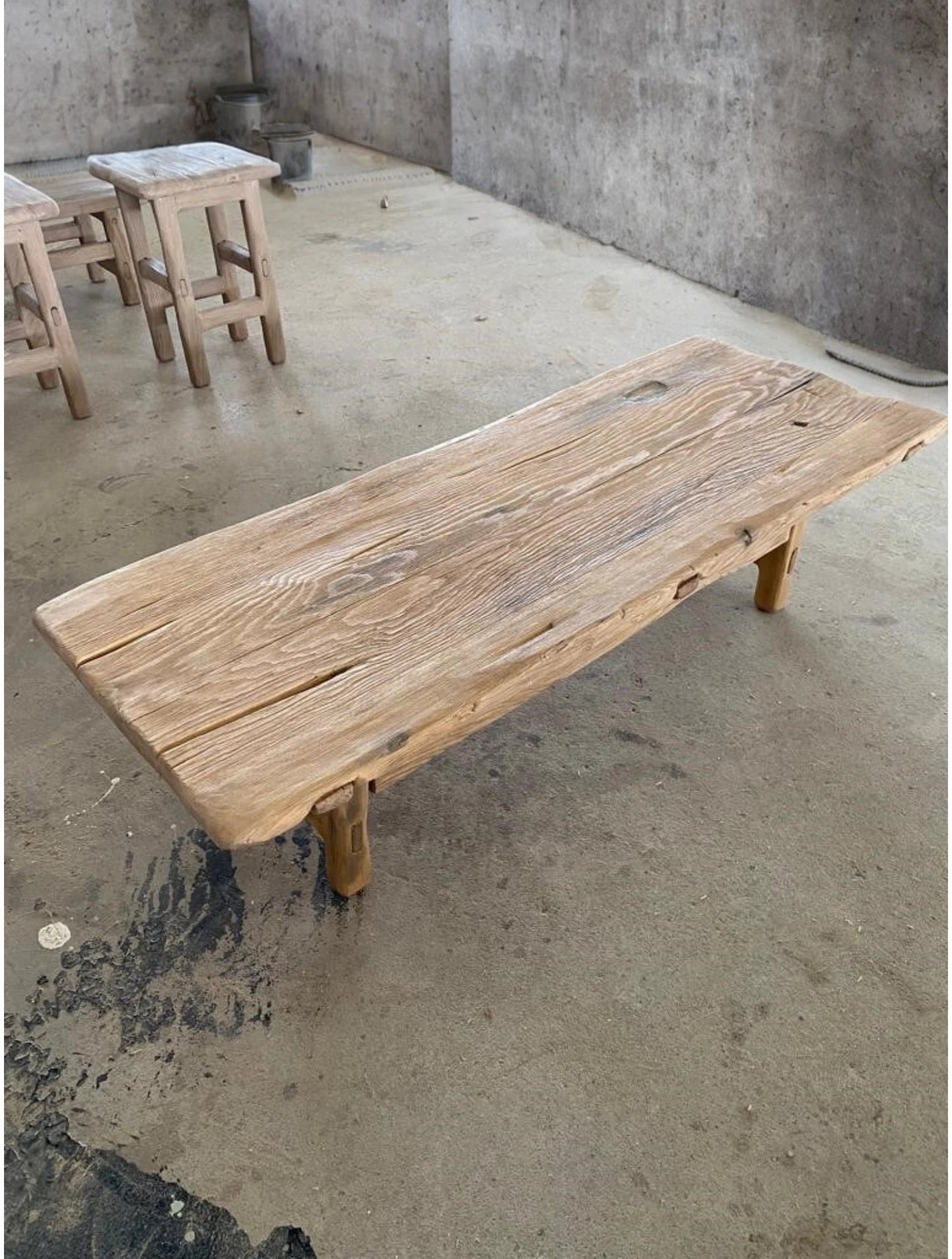 Rustic Low Coffee Table • Reclaimed Handmade Furniture