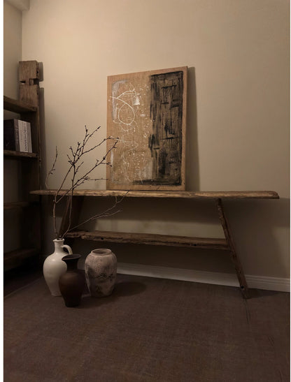 Reclaimed Wood Console Table With Shelves • Handmade Rustic Furniture