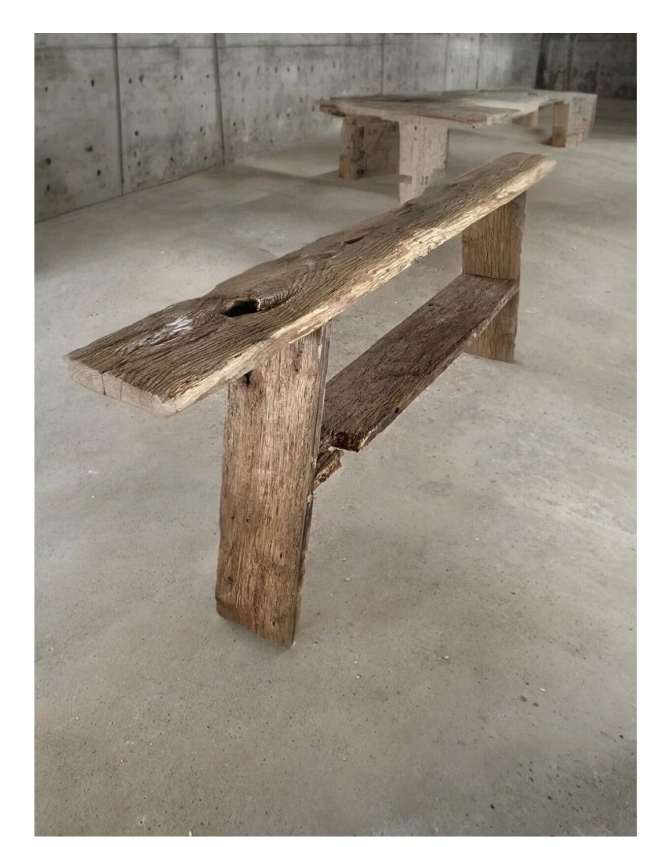 Reclaimed Wood Console Table With Shelves • Handmade Rustic Furniture