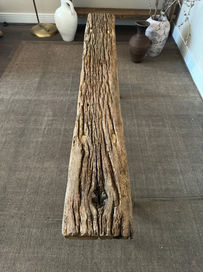 Reclaimed Wood Skinny Bench •  Handmade Rustic Furniture  • Wooden Stool