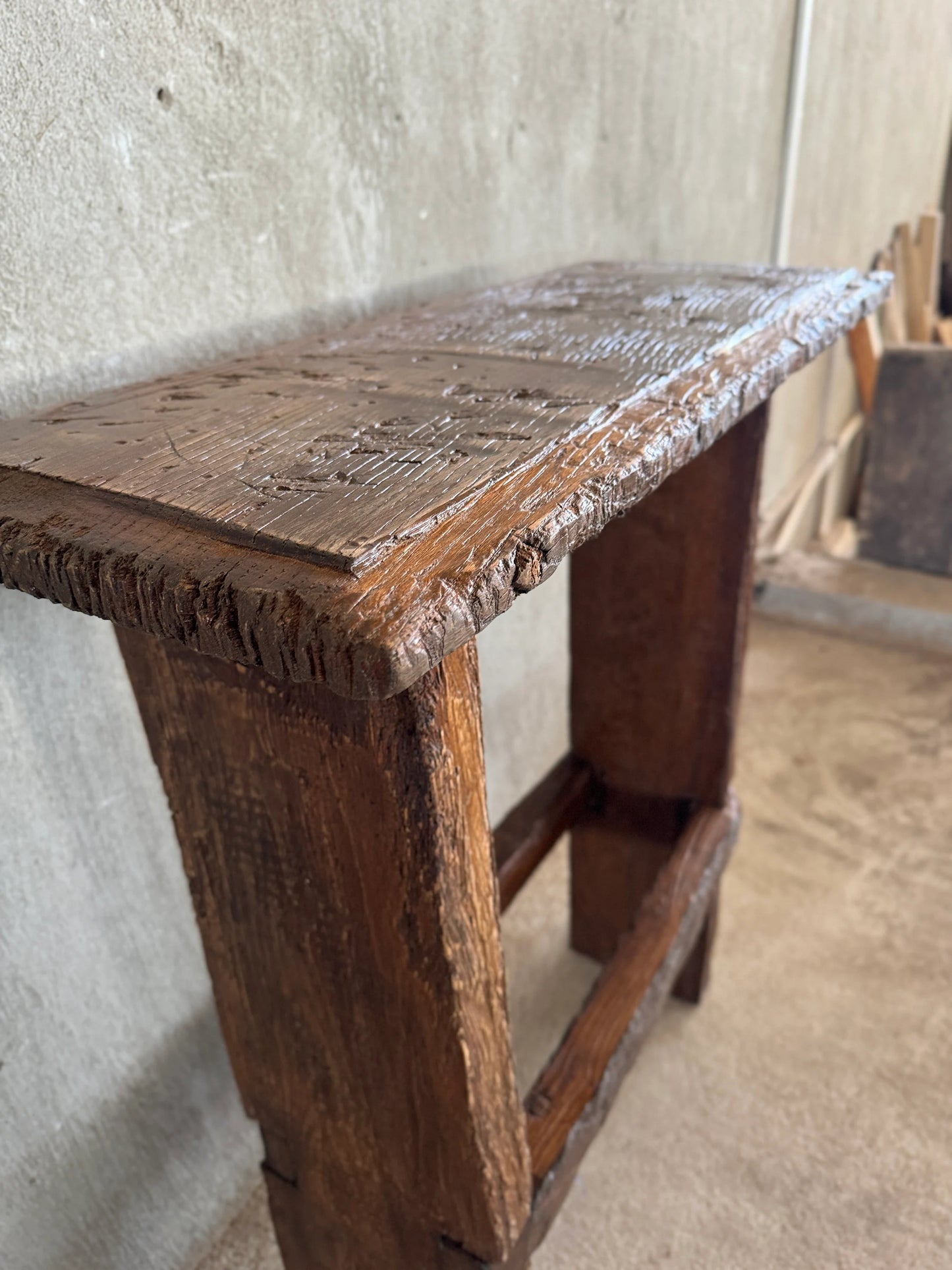 Old Wood Console Table  •  Handmade Rustic Entryway Furniture