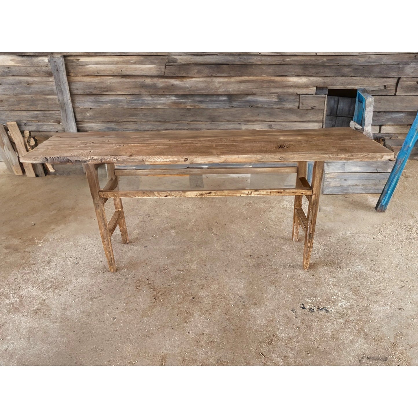 Handmade Rustic Entryway Furniture  •  Reclaimed Wood Console Dresser Table