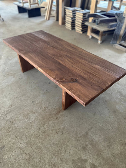 Rustic Large Wood Coffee Table • Reclaimed Live Edge Wood • Living Room Handmade Furniture